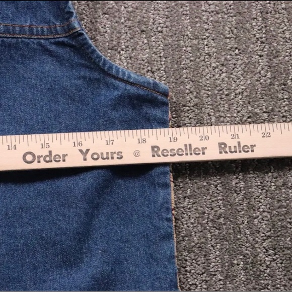 Vintage Denim Tapestry Woven Vest Southwestern Aztec Pattern Women's Petite S - Picture 6 of 11